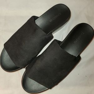 Bebe black platform sandals